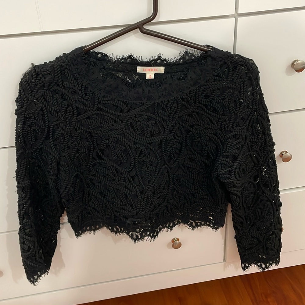 Black lace top